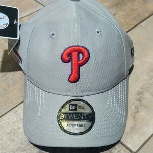 New Era Gray Cap with Red Logo